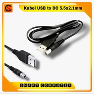 USB to DC5.5 2.1mm DC Power Cable