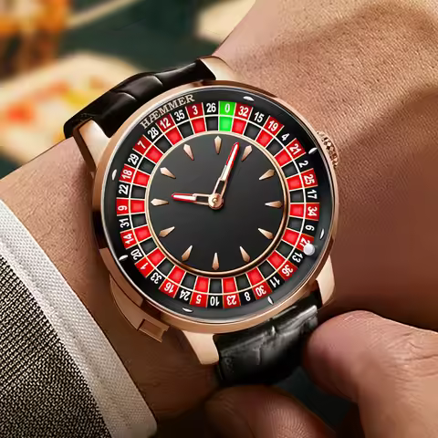 HAEMMER Light Luxury Men's Mechanical Watch NH35 Movement Watch Men's Button Roulette Rotating Sapph