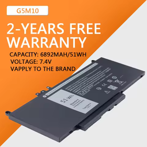 G5M10 Laptop Battery For Dell Latitude E5250 E5450 E5550 7.4V 51WH