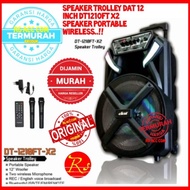 Speaker Trolley Dat 12 Inch DT1210FT X2 Speaker Portable Wireless