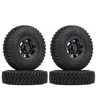 4PCS 1.55 Beadlock Plastic Wheel Rim Tires for RC Crawler Car Axial AX90069 D90 TF2 Tamiya CC01 LC70 MST JIMNY