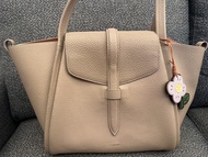 Songmont Tote Bag Taupe Pebbled Leather
