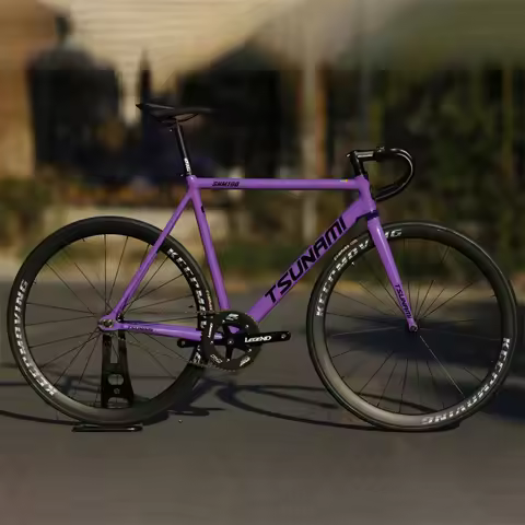 SNM100 Fixed Gear Bike TSUNAMI Racing Bicycle 700C Wheels Aluminum Alloy Frame Fixie Cycling Parts C