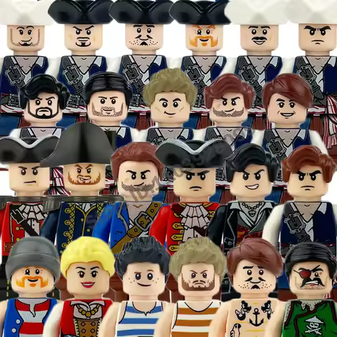 Medieval Figures Building Blocks Toys Kings Knights Soldiers Legion Elves Pirates Vikings Roman Sea 