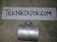 vlok tee besi 2 x 1/2 inch flok tee Flok T besi sambungan pipa air