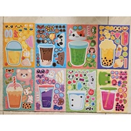LearnWithFan • DIY Sticker Boba Drink Edition