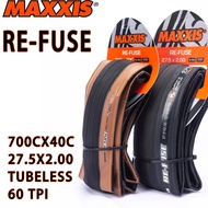 MAXXIS RE-FUSE Gravel Road BIKE TIRE 700C 650x47B 700x25C 700x28C 700x32C 700x40C Tubeless Clincher 