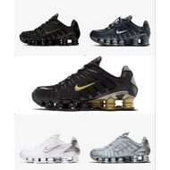 TEMBUS BARCODE NIKE SHOX TL BLACK WHIYE GOLD SILVER TOP GREAD QUALITY