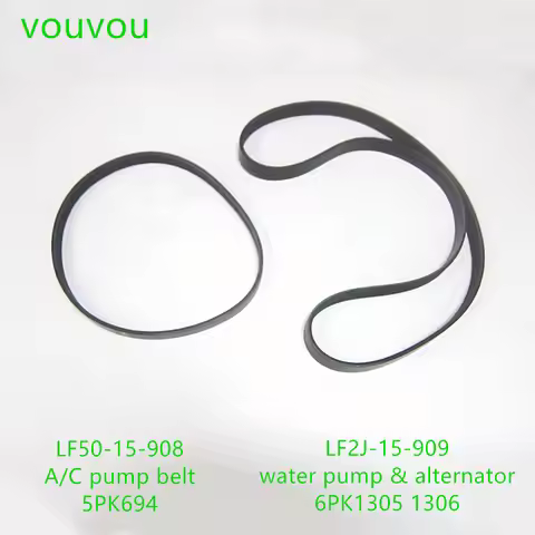 Car accessories engine water pump & alternator belt 6PK1305 A/C pump belt 5PK694 for Mazda 3 2004-20