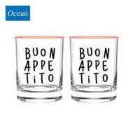 แก้วน้ำ 385 มล. OCEAN GLASS SIP O'CLOCK DAY PINK แพ็ก 2 ใบ (1271411)