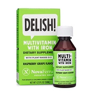 NovaFerrum Delish | Vegan Multivitamin with Iron for Infants, Toddlers & Kids | Immune Support | Org