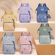 TAS BAYI 6040 - Tas Ransel Bayi 2in1 “Bear Mamypoko First” Diaper Bags Tas Perlengkapan Bayi Travell