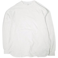 二手 Danke Schon PIGMENT 長袖 T 卹，顏料處理的超大長袖 T 卹，尺寸 20A-CSL042-DS，白色，均碼。