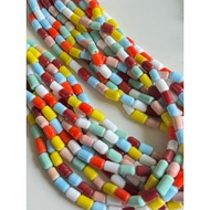 Tube beads jombang glass beads/ glass beads
