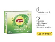 Hộp 50 gói Trà túi lọc Lipton Trà Xanh Tươi Mới