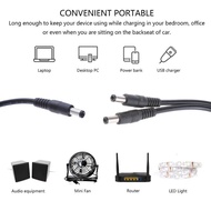 DC5.5x2.1MM ตัวแยกสายไฟ DC5525 Y สายตัวแยกสายไฟสำหรับ LED, CCTV ทนทาน18AWG สายไฟ30ซม./11.81in