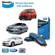 Bendix DB1802 GCT Front Brake Pad - Toyota Altis ZZE142/ Wish/ Sienta。