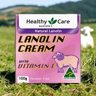 🔥🔥พร้อมส่ง สินค้าแท้จาก Australia 🇦🇺🇦🇺Healthy Care Lanolin Cream with Vitamin E 100 g. ครีมรกแกะ Exp