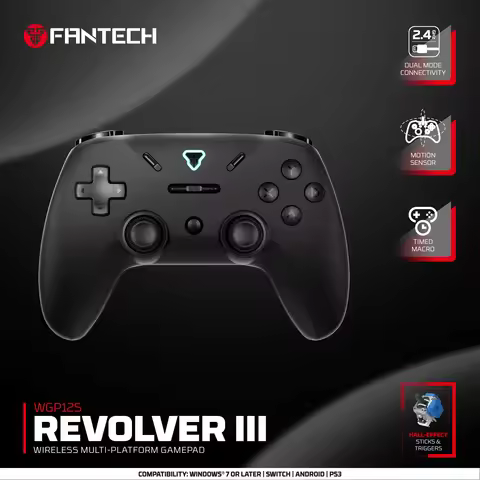 FANTECH REVOLVER III WGP12S Game Controller 1000hz Wireless Gamepad Hall-Effect Triggers Joystick Gy