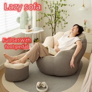 Flower Design Full Set Size 4.5kg FILLING Bean Bag lazy Sofa Chair FREE ROUND PEDAL Bean Bag cover B