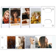 10Pack Magnetic Mini 2x3 Acrylic Picture Frames, Refrigerator Photo Frame Horizontal Vertical Compat