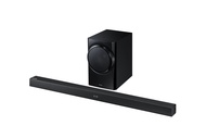 Loa thanh soundbar Samsung 2.1 HW-K350 150W gồm 1 sup siêu trầm và 1 loa thanh nghe nhạc hay cổng kế