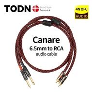 ◈  Canare HIFI Stereo 1 Pair RCA Cable Stereo 6.5mm jack High performance Premium Hi Fi Audio cable aux 6.5mm to 2RCA Interconnect