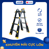[CÓ BÁNH XE] THANG GẤP ĐA NĂNG NIKAWA NKB - 44 - BẢO HÀNH 24 THÁNG ĐỘ DÀY NHÔM 3mm - SIÊU BỀN SIÊU C