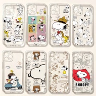 Cartoon Snoopy Case For Samsung Galaxy S26 S25 Ultra FE A27 A57 A36 A17 S26FE 5G Clear Phone Casing