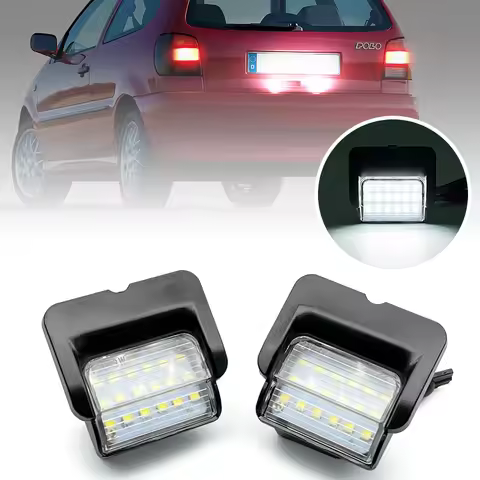 2Pcs LED License Plate Light For VW Polo MK3 6N Hatchback 1994 1995 1996 1997 1998 1999 Number Plate