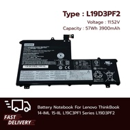 (ส่งฟรี ประกัน 1 ปี) แบตเตอรี่ โน๊ตบุ๊ค Compatible L19D3PF2 with (ThinkBook 14-IIL 14-IML 15-IIL 15-