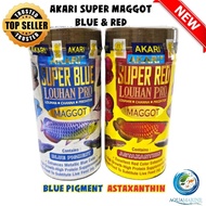 AKARI SUPER BLUE / RED MAGGOT PRO Astaxanthin Blue Pigment Channa Louhan Arowana Predator Aquamarine