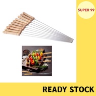 (10 PCS) BBQ Skewer Reusable Barbecue Skewer Stainless Steel Grilling Kebab Stick Grill Stick BBQ