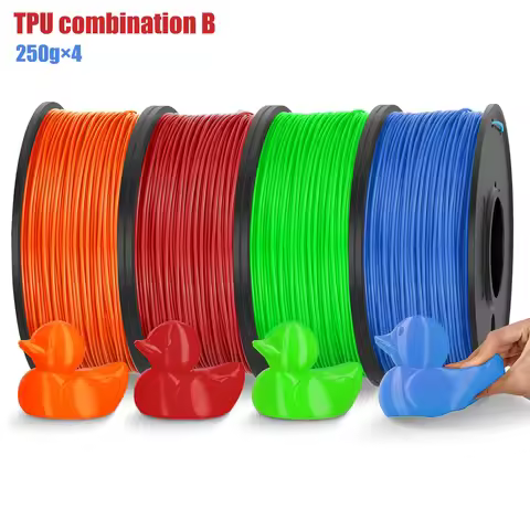 TPU Filament 1.75mm Flexible Roll, 95A Soft 3D Printer Filament, 250g/500g/1kg Spool, Fit Most FDM P