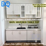 (New Arrival) Du Qin Kitchen Cabinet Sintered Stone Top Stainless Steel Based Cabinet DIY Kitchen Ca