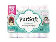 PurSoft Charcoal Floral 3-Ply Toilet Tissue - 24 Rolls