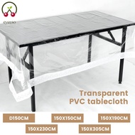 Clear Tablecloth Protector Waterproof Clear Plastic Tablecloth Oil Proof Plastic Table Cover Table P