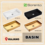 SORENTO Ultra Thin Edge Counter Top / Table Top Wash Basin SRTWB1419/SRTWB1419-BL/SRTWB1419-RG/SRTWB