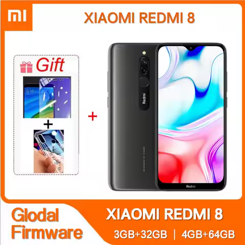 Original Xiaomi Redmi 8 4GB 64GB Smartphone 4700 mAh Dual SIM 6.22'' 12MP+2MP+8MP Snapdragon 439 Oct