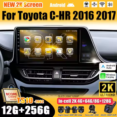 Android 16 For Toyota C-HR CHR 2016 2017 Car Radio Stereo Head Unit Multimedia Video Player GPS Navi