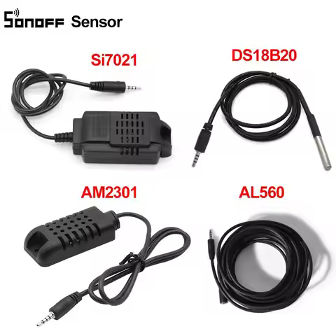 Itead SONOFF Sensor Si7021 AM2301 Temperature Humidity Sensor DS18B20 Sensor With 5M Extension Cable