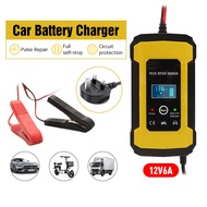 【🇲🇾Stock】12V 6A Car Battery Charger Motorcycle Battery Charger Batteri Kereta Pengecas Bateri Kereta
