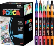 15 Posca ปากกามาร์กเกอร์สี5M Medium Posca Markers Set With Reversible Tips Of Acrylic Paint Pens | P