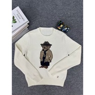 O3FM R1VV New Pure Cotton Knitted Sweater Long Sleeve Women Pullover Round Neck Sweater Embroidered 