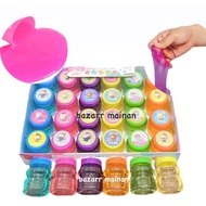 (1PCS) SLIME BARREL BESAR BOTOL YAKULT BENING WARNA WARNI ANTI LENGKET TANGAN MAINAN ANAK EDUKASI TE