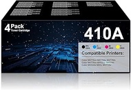 410A Toner Cartridges 4-Pack (C/M/Y/K) with Chip - Compatible 410A 410X Toner Cartridge Replacement 