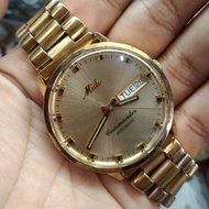 MIDO commander/mido ocean star AQUADURA original bekas gold automatic.
