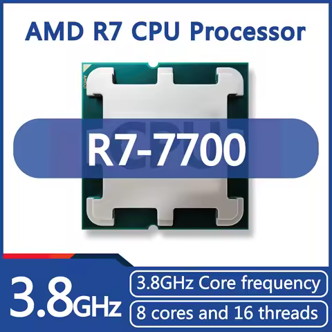 AMD CPU 1PCS R7 7700 3.8GHZ 8core 16 threads 5nm AM5 65W AMD CPU 7700 CPU AMD Wholesale