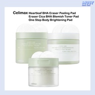 Celimax Heartleaf BHA Eraser Peeling Pad, Eraser Cica BHA Blemish Toner Pad, One Step Body Brighteni