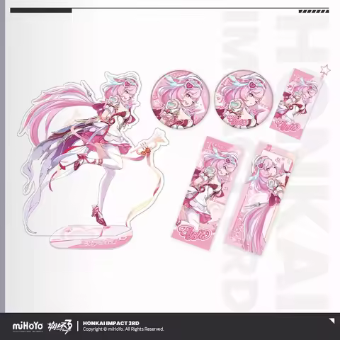 Honkai Impact 3rd Elysia Mihoyo Official Products Art Illustration Series Laser Ticket, Badge, Acryl